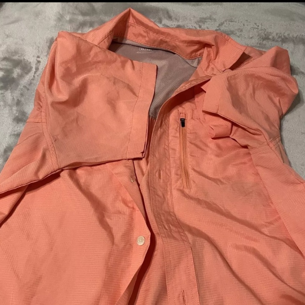 Eddie Bauer Outdoor Fishing/Hiking Vented  Button Up Shirt Men’s XL coral - Picture 10 of 10